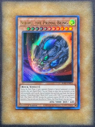 Yugioh Nibiru, the Primal Being RA01-EN015 Ultra Rare 1st Ed NM