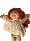Cabbage Patch Doll Orange Hair Blue Eyes With Dress Signed VTG