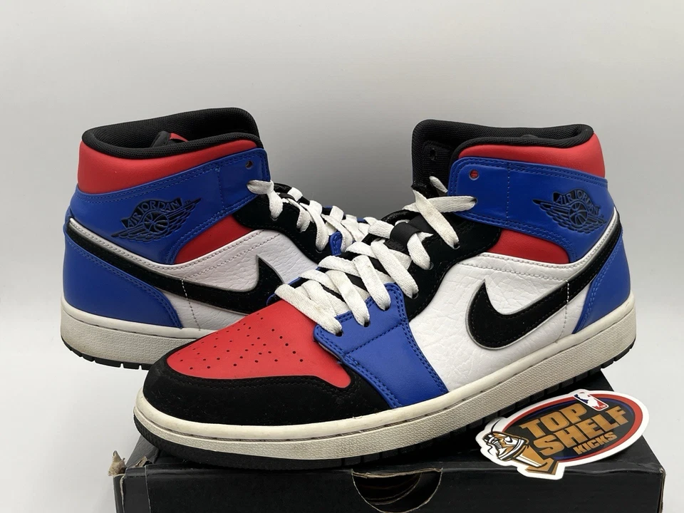 Nike Air Jordan Retro 1 Mid Top 3 2019 Talla 9.5 Auténtico Entrenador de Baloncesto Foto 2 de 4