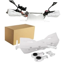  Dirt Bike Hand Guards,Universal 7/8" 22mm and 1 1/8" 28mm Handlebar white