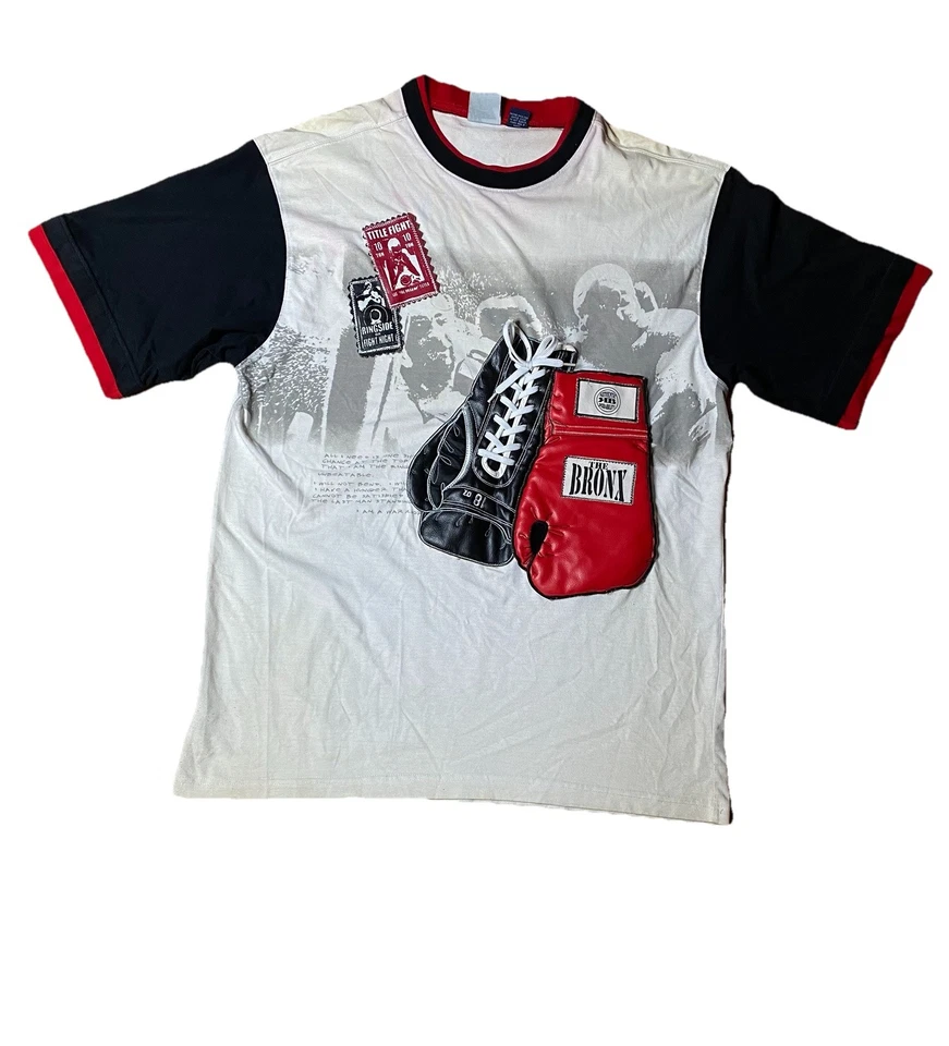 Jeans Azul Crudo 36W/32 y Camiseta 2XL Combo Título Lucha Anillo Lado Bronx Y2K De Colección Foto 4 de 4