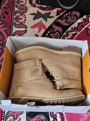 New Timberland 6'' Premium Waterproof Boot Light Beige Croissant Nubuck US 11.5