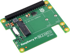 Official Pi Pcie to M.2 HAT for Raspberry Pi 5, HAT Standard, Supports Nvme Pr