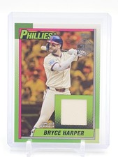 BRYCE HARPER 2025 TOPPS 1990 35TH RELIC GAME USED PATCH GOLD /50 #90RU-BH Q6785