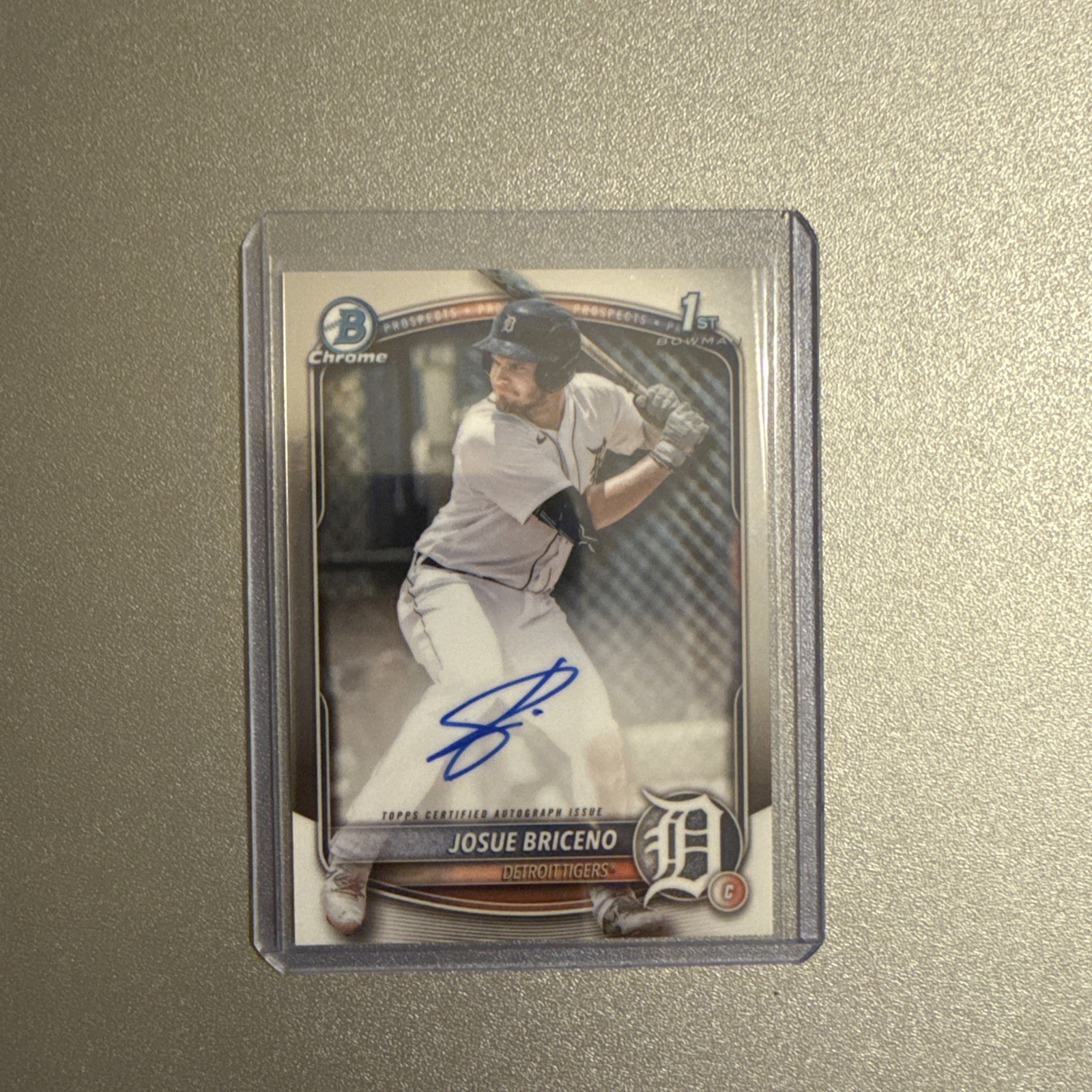 2025 Bowman Chrome 1st Josue Briceno 1st Bowman Chrome Auto #CPA-JB Tigers