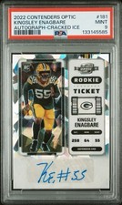 2022 Panini Contenders Optic Kingsley Enagbare Cracked Ice RC Ticket /22 PSA 9