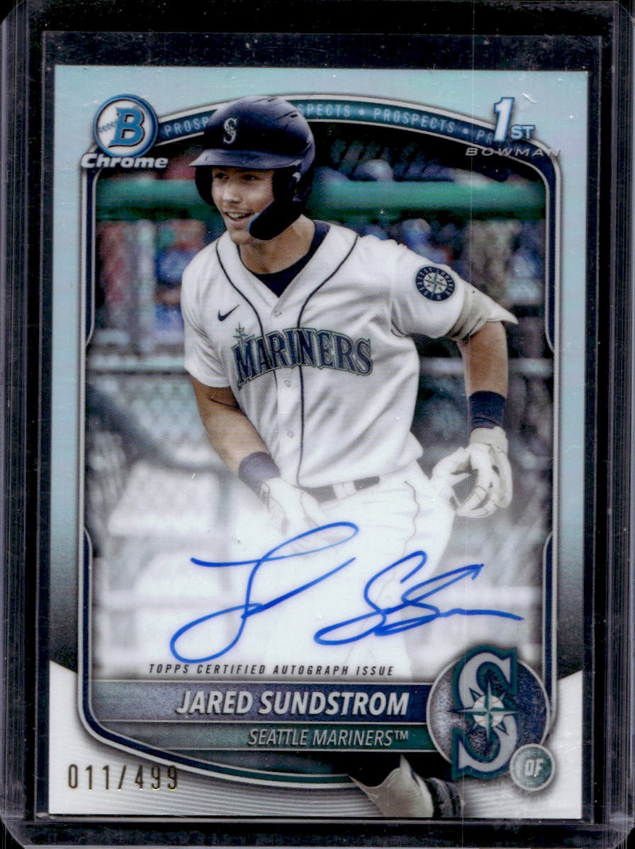 Jared Sundstrom 2025 Bowman Chrome #CPA-JSU 1st Prospect Auto Refractor /499