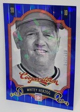 2012 Panini Cooperstown Blue Crystal Collection /499 Whitey Herzog #87 HOF