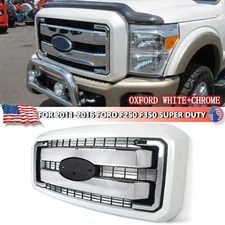 Oxford White Lariat Front Bumper Grille For 2011-2016 Ford F250 F350 Super Duty
