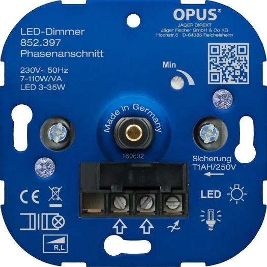 Opus Dreh-Dimmer FüR LED- Und Energiesparlampen, 7-110 Va / Led 3-35W (852.397)-image