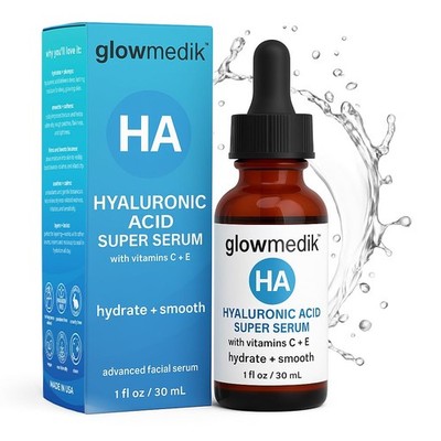 Hyaluronic Acid Serum for Face with Vitamin C & E - Advanced Hydrating Face S...