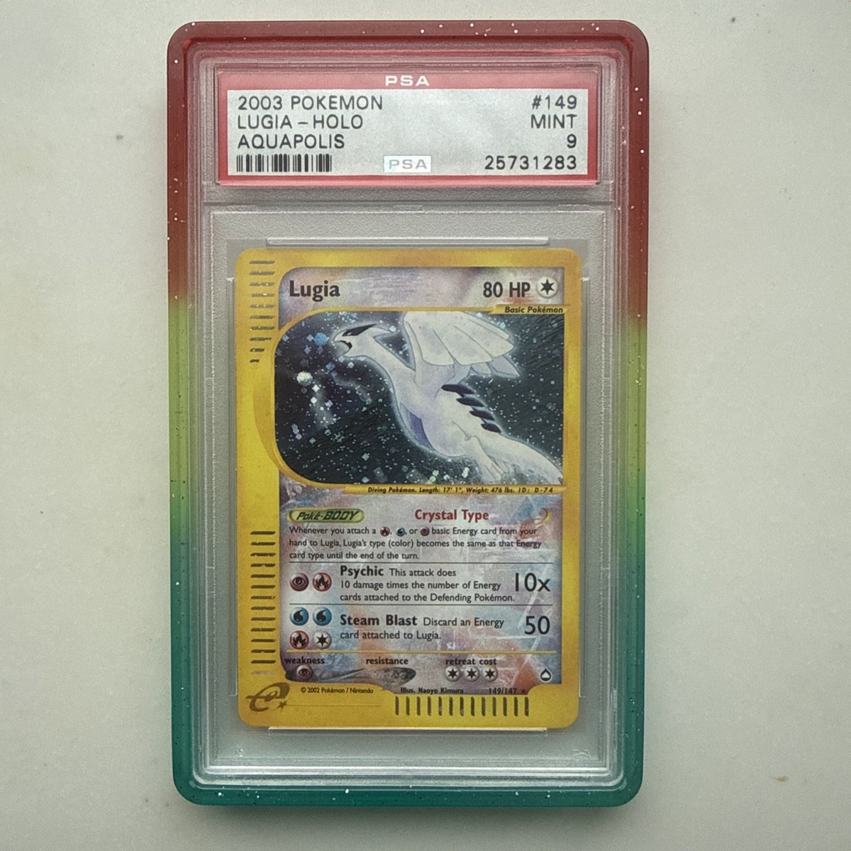 2003 POKEMON AQUAPOLIS LUGIA HOLO CRYSTAL #149 PSA 9 SWIRL | eBay