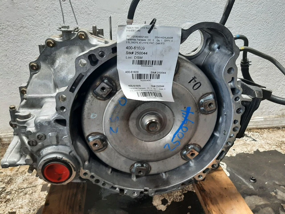 04 05 06 07 TOYOTA HIGHLANDER 3.3L AUTOMATIC TRANSMISSION - Image 3 of 4