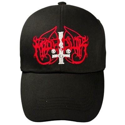 MARDUK baseball cap for men and women black embroidered logo, adjustable size