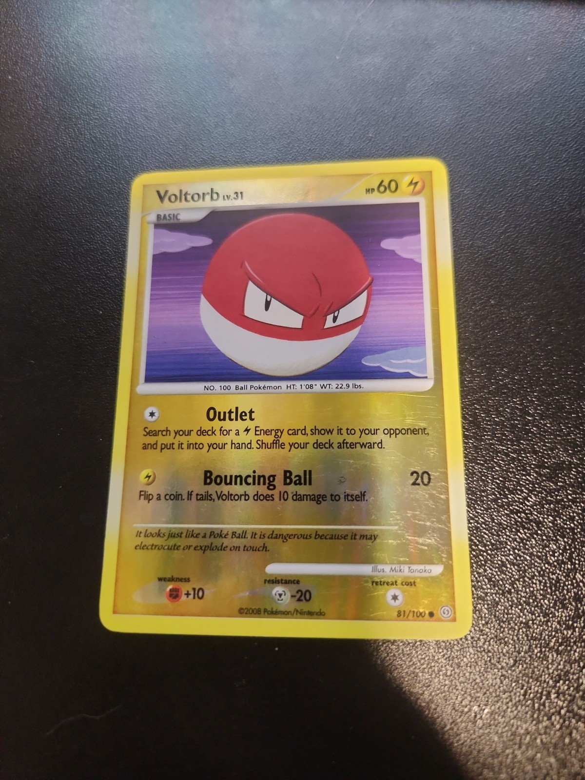 Voltorb 81/100 Reverse Holo 2008 Pokémon TCG