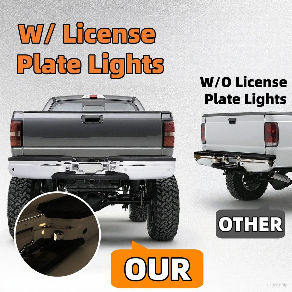 For Ford F250 F350 F450 Super Duty 1999-2007 Complete Rear Step Bumper Assembly - Image 2 of 4