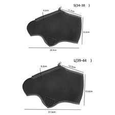 2 Pieces Neoprene Boot Covers for Ice Skates For Winter Warm Fit Zipper Secure