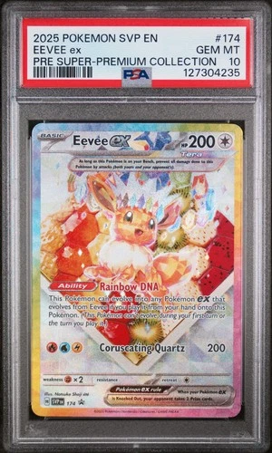 PSA 10 GEM Mint Eevee ex SVP174 Black Star Promo - Pokémon SV8.5 PRE SPC