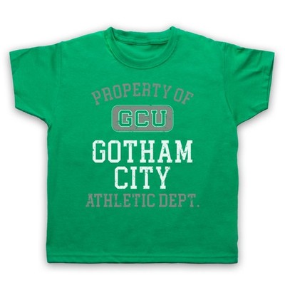 JUSTICE LEAGUE CYBORG GCU GOTHAM CITY ATHLETIC DEPT KINDER KINDER T-SHIRT