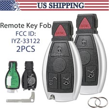 2 Replacement For Mercedes-benz Iyz3317 Keyless Entry Remote Car Key Fob Control