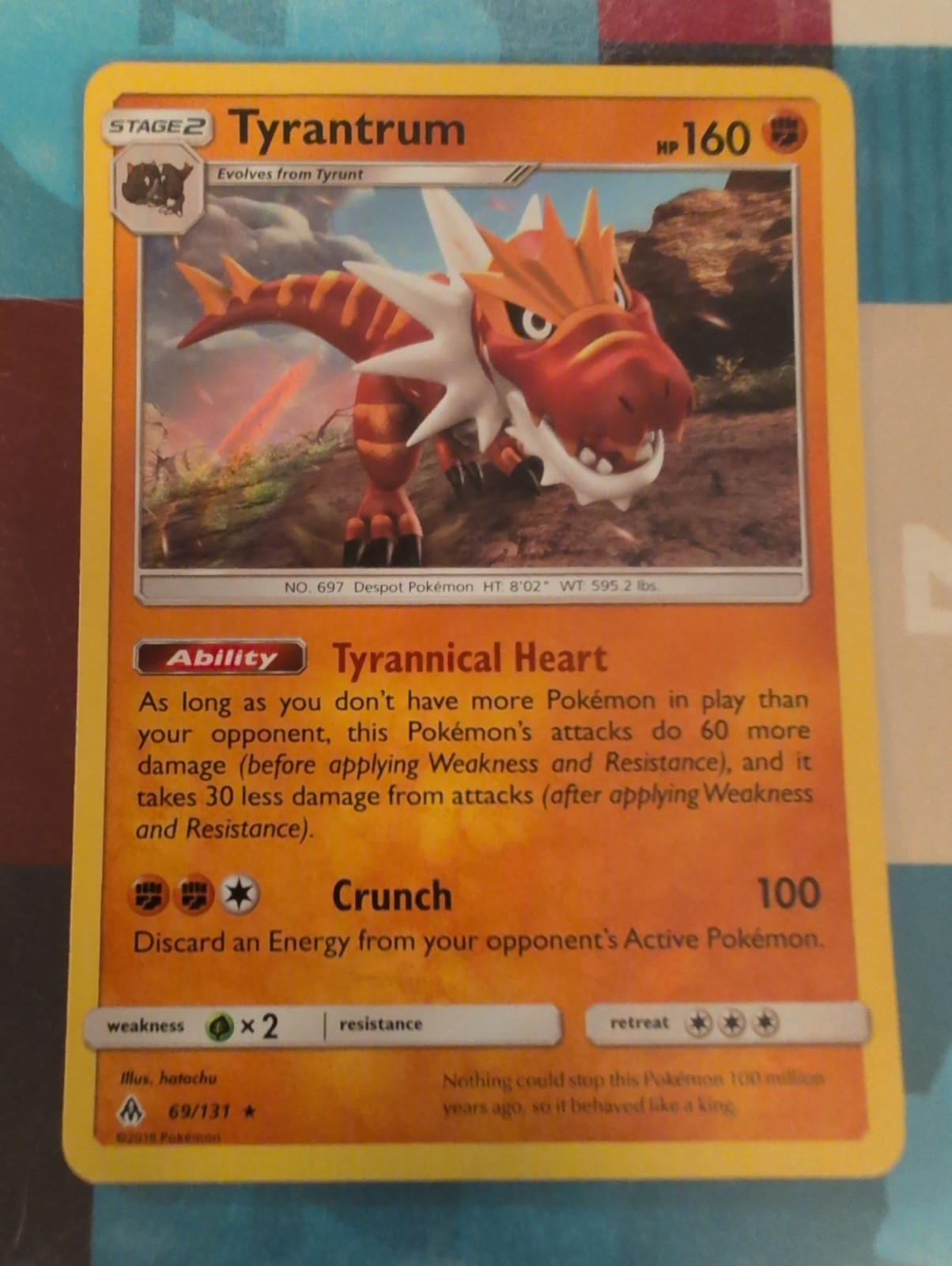 Tyrantrum 69/131 Sm-Forbidden Light Holo
