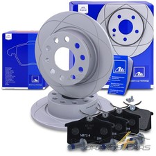 ATE POWERDISC BREMSSCHEIBEN +BELÄGE HINTEN FÜR AUDI A3 SEAT LEON SKODA VW GOLF