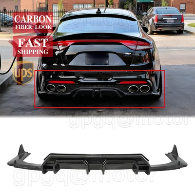 #ad For KIA Stinger 2020 23 AD Style Carbon Fiber Rear Bumper Diffuser amp; Corner Spat $159.99
