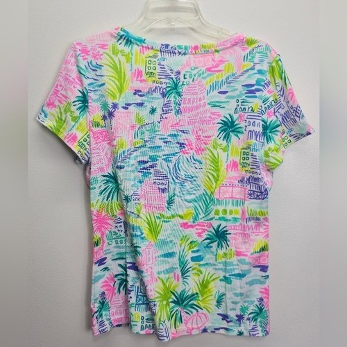 Lilly Pulitzer Private Island Haley Top L XL Tropical Cruise Casual Beach - Picture 2 of 4