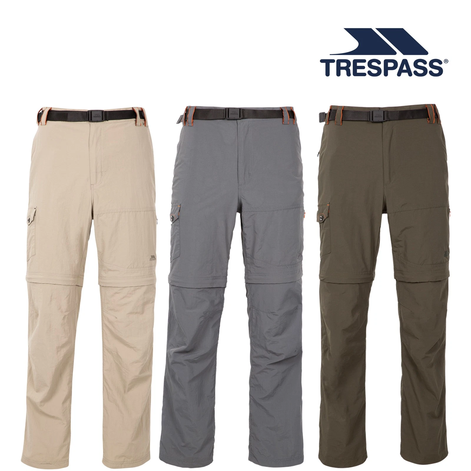 Trespass Mens Walking Cargo Trousers Rynne B