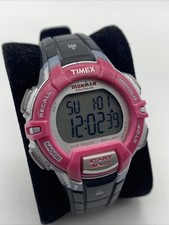 Timex Ironman Rugged Watch 40mm Digital Indiglo 30 Lap Pink Black New Battery