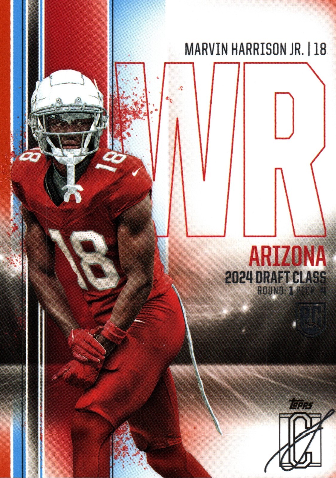 2024 Topps Signature Class - Rookies Marvin Harrison Jr. #61 Orange & Blue (RC)
