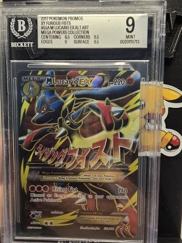 2017 Pokemon XY Furious Fists Promo #55a M Lucario EX FULL ART  BGS 9 HIGH SUBS