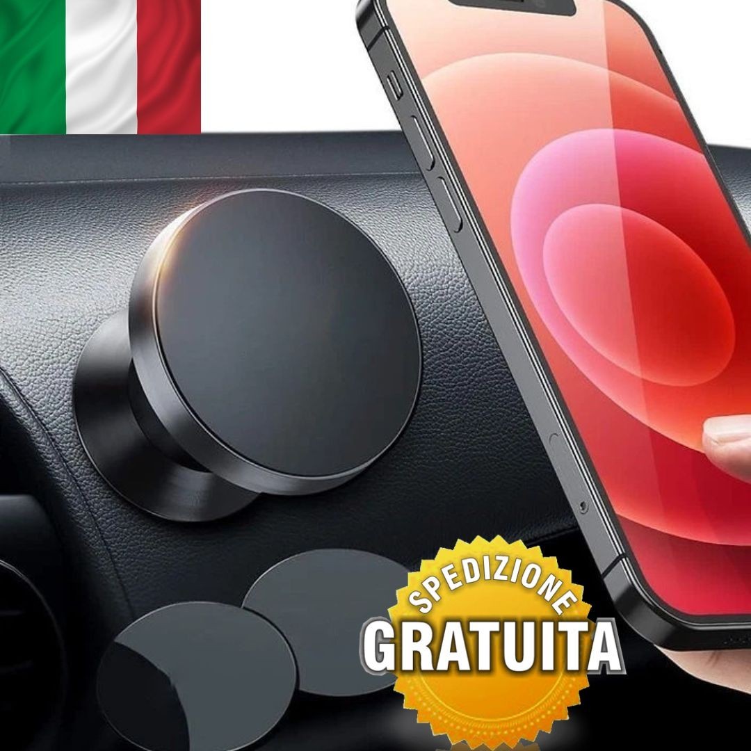 Supporto Magnetico Auto per Smartphone Cruscotto Rotazione 360° Universale