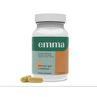 Emma Gut Health & Colon Cleanse Relief from Bloating & Digestive, 60 Capsules