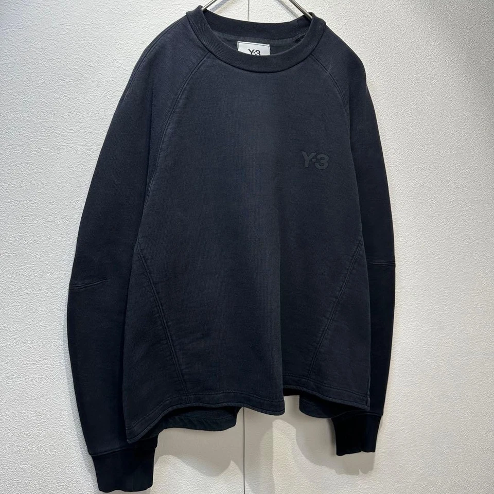 Adidas Y-3 Yohji Yamamoto Y's Clásico Pecho Logo Crew Sudadera Foto 3 de 4