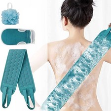 Exfoliating Body Scrubber Set - Includes Back Scrubber, Bath Glove And Shower
