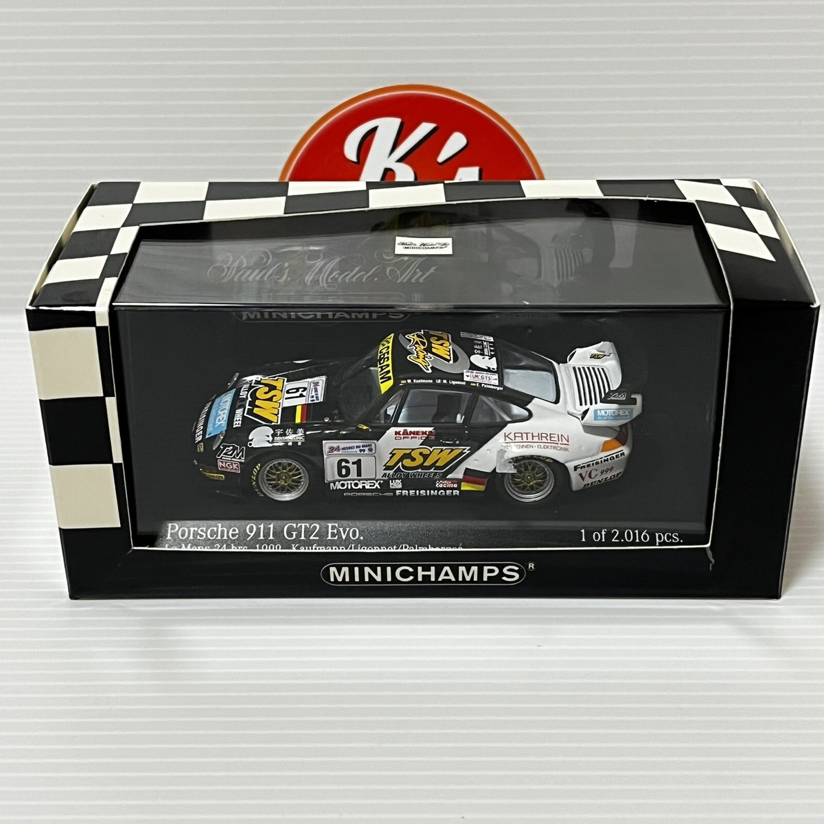 MINICHAMPS 1/43 Porsche 911 GT2 Evo 24h Le Mans 1999 #61