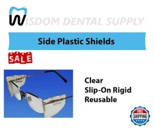 Side Shields, Clear, Slip-On Rigid Plastic Shields Reusable