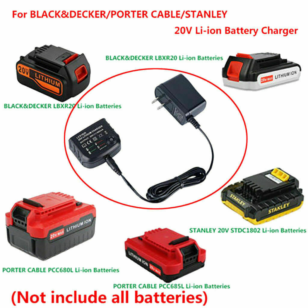Fast Charger for BLACK & DECKER LBXR20 20V MAX Lithium Battery LCS1620B  LCS1620