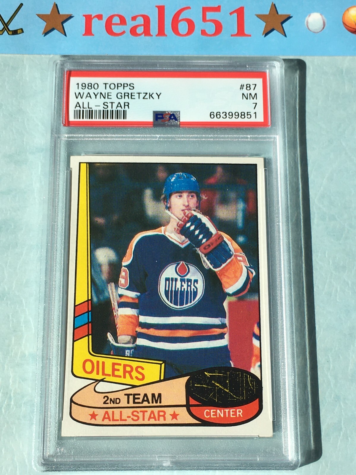 1980 Topps #87 WAYNE GRETZKY All-Star | PSA 7 NM | Oilers HOF 2nd Year Card