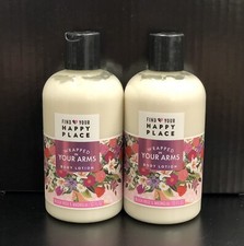 2 Pack Of 10oz Find Your Happy Place Wrapped in Arms Body Lotion Rose  Magnolia