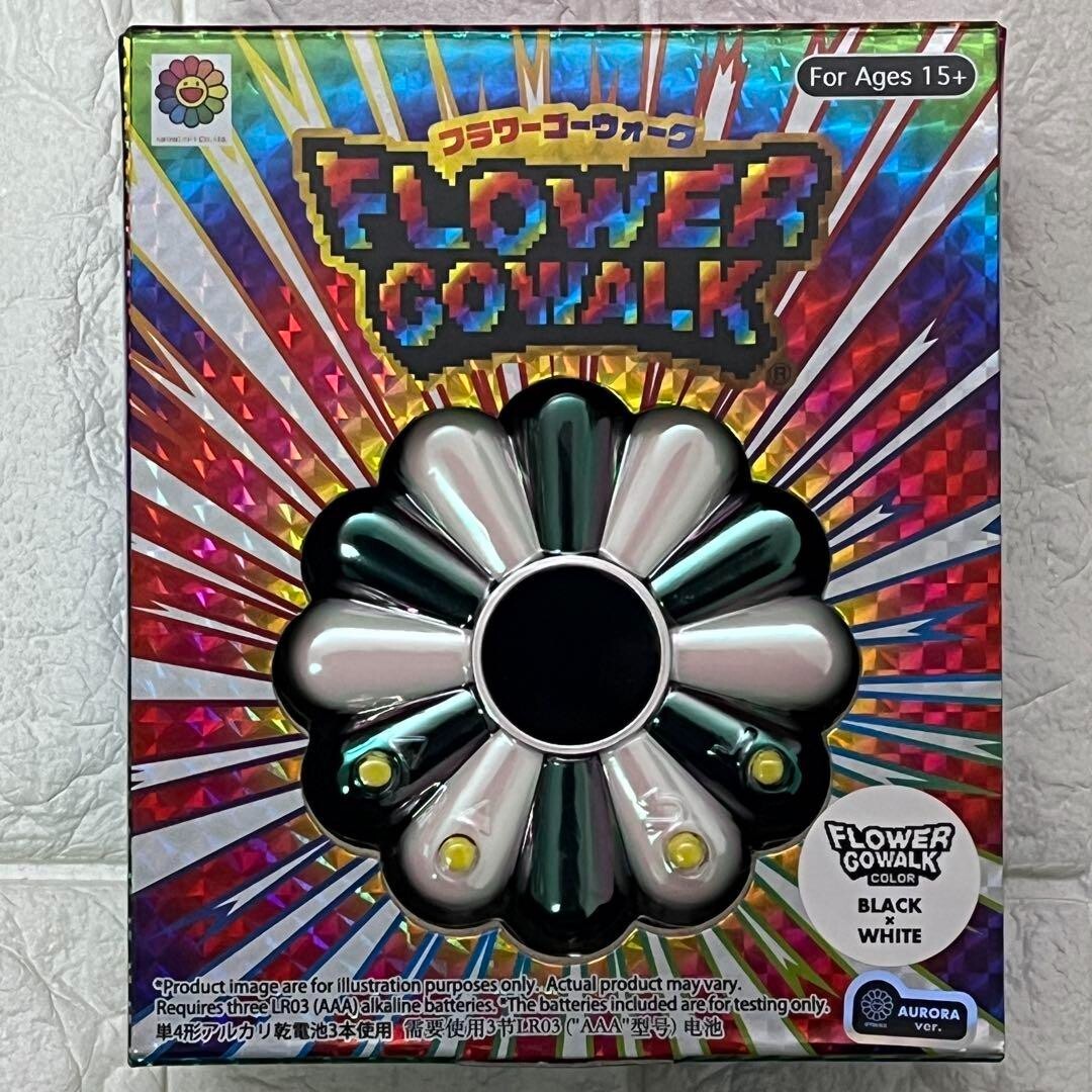 Takashi Murakami FLOWER GO WALK COLOR Aurora Black x White