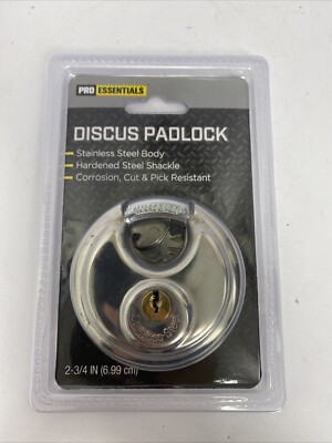 PRO ESSENTIALS Discus Padlock 2-3/4 Inches
