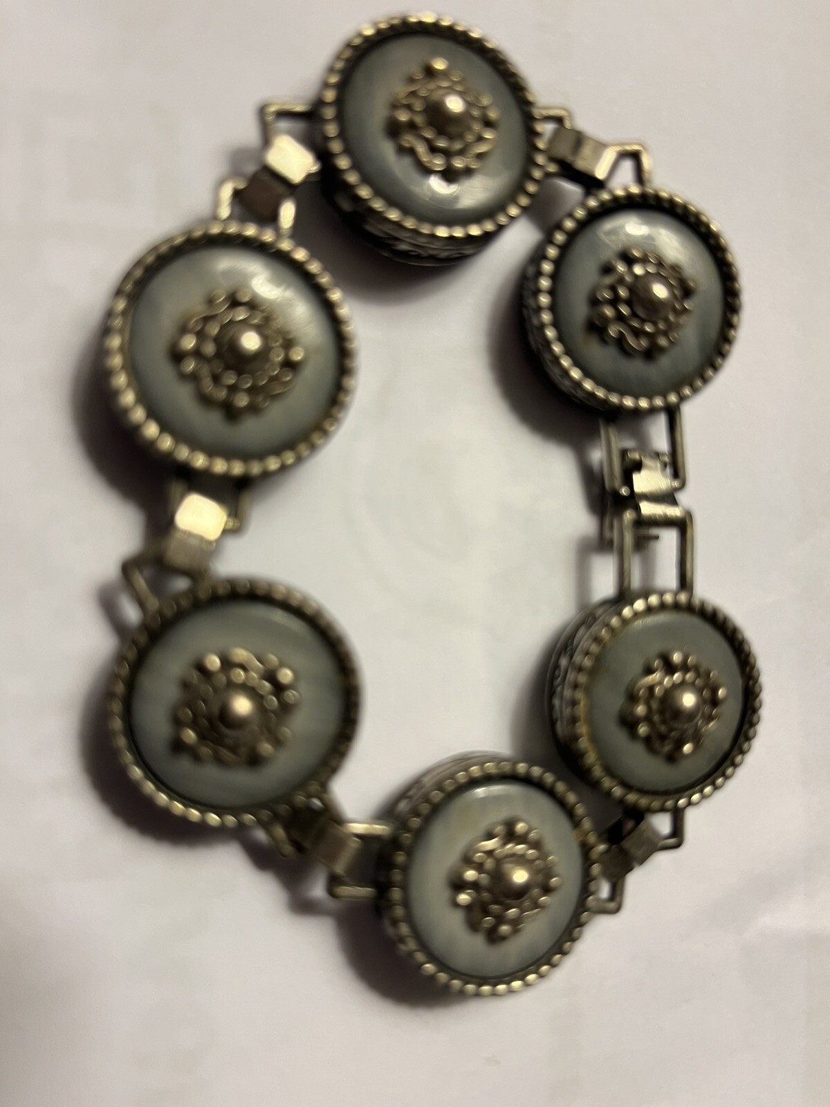 Brighton Silvertone Link Reversible Medallion Bra… - image 1