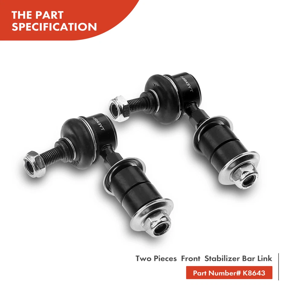 8x Stabilizer Bar Link & Tie Rod End for Mercury Villager Nissan Quest 1993-2002 - Image 3 of 4