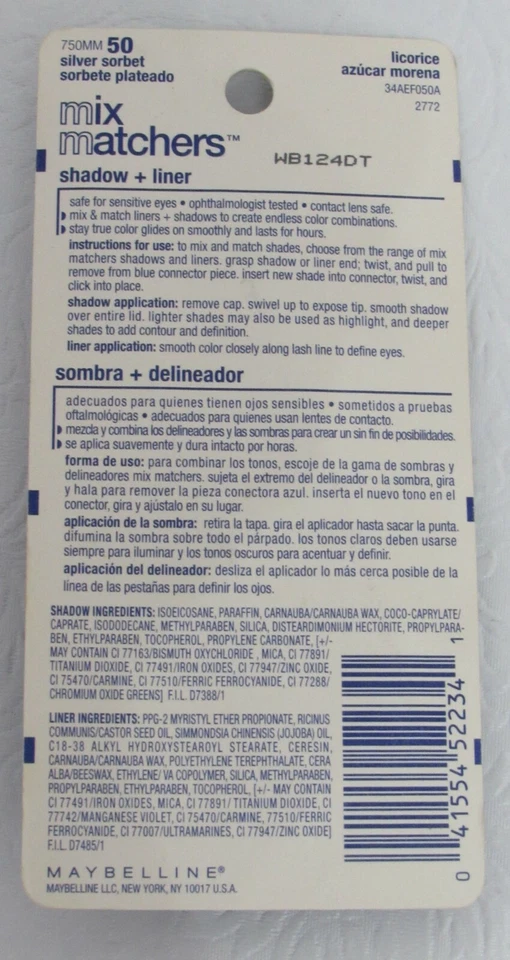 Maybelline Shadow + Liner Mix Matchers Silver Sorbet Vintage  - Image 4 of 4