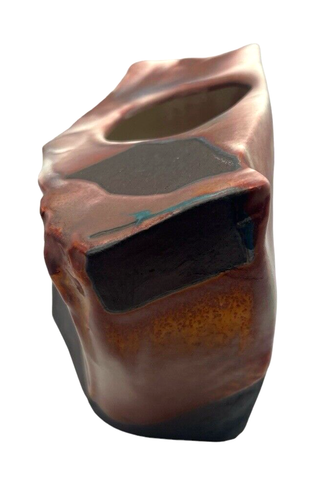 Tony Evans Raku Pottery Vase Brutalist Style Ceramic Artist Signed 19 - Picture 2 of 12