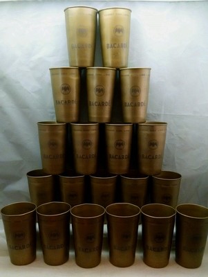 20 Bacardi Cuba Libre 12 ounce metal cups - NEW