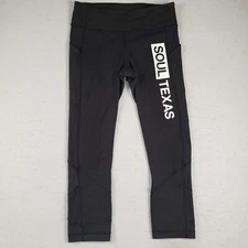 Lululemon Soul Cycle Texas Leggings Pants Womens 6 Black Cropped Crop Skull