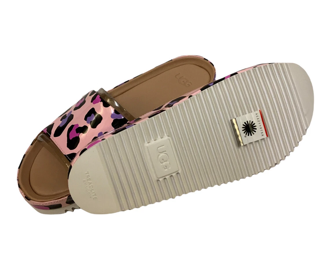 Ugg women's jane leopard flat sandal hot sale